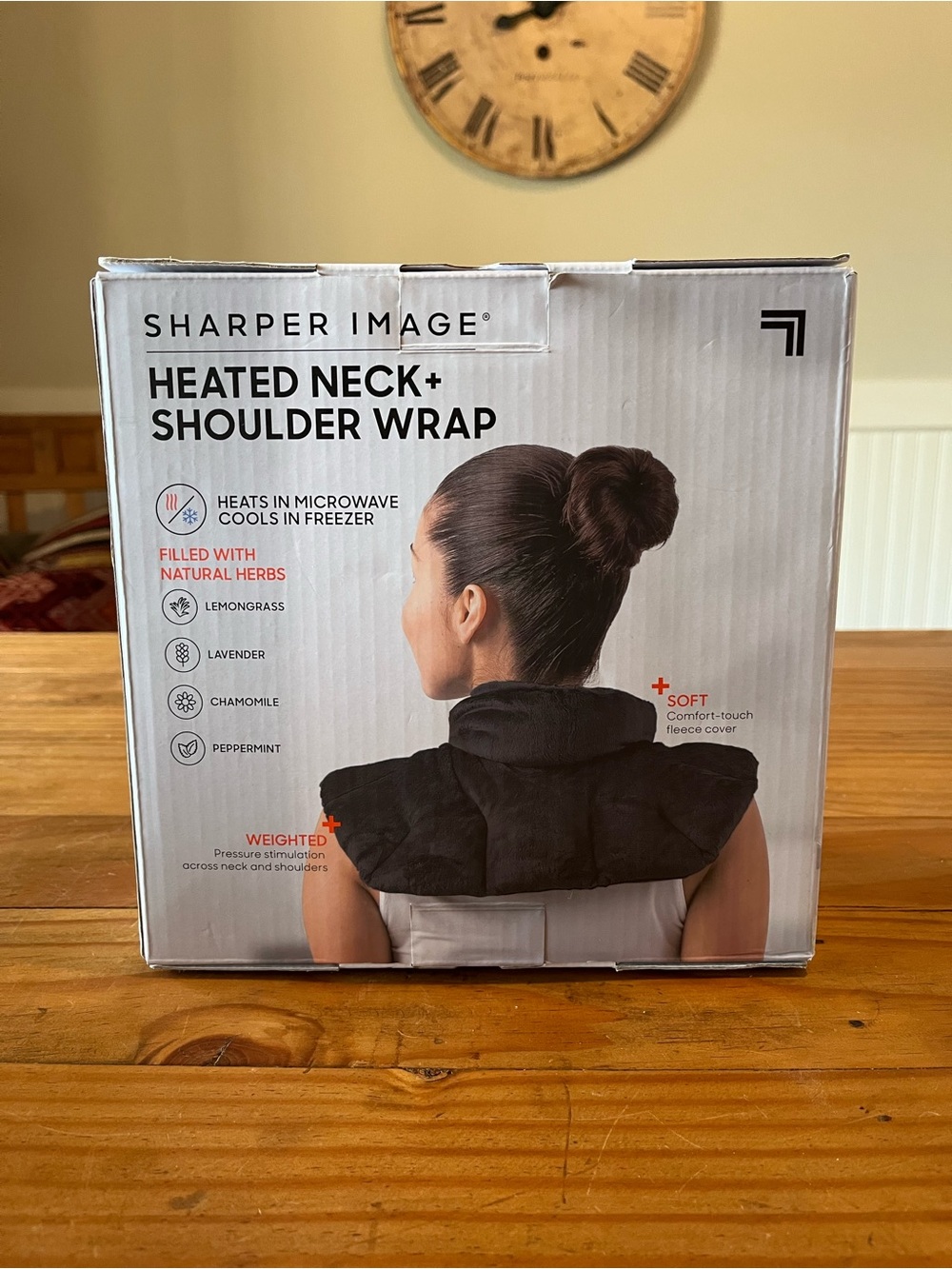 Sharper Image Heated Neck and Shoulder Wrap - Black